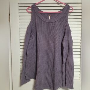 Purple Cold Shoulder Sweater Free People!